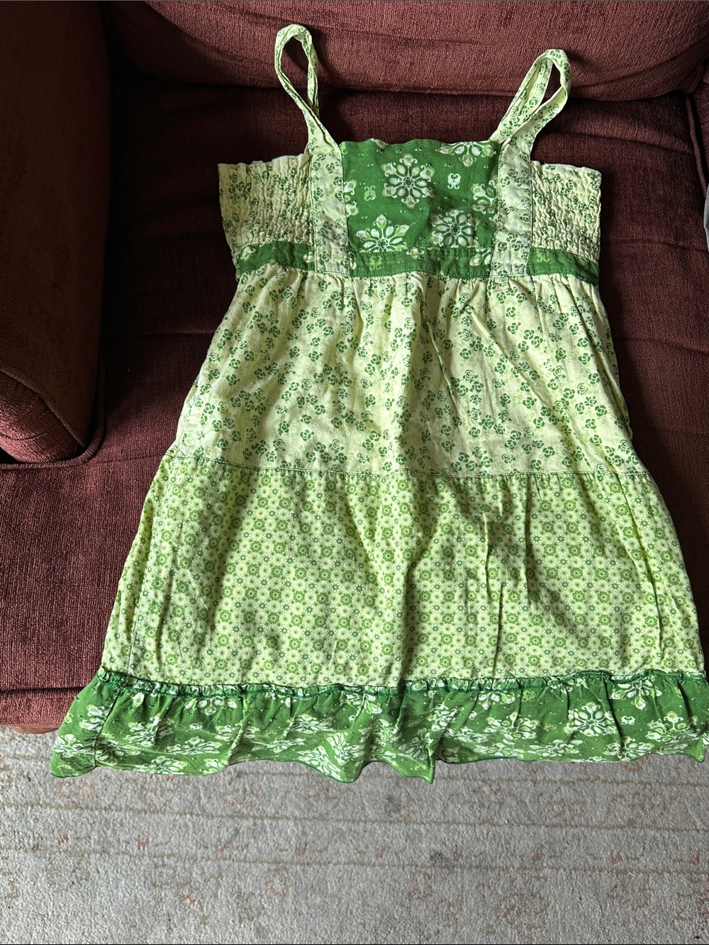 Mossimo Supply Co. Girls Green Patchwork Sundress